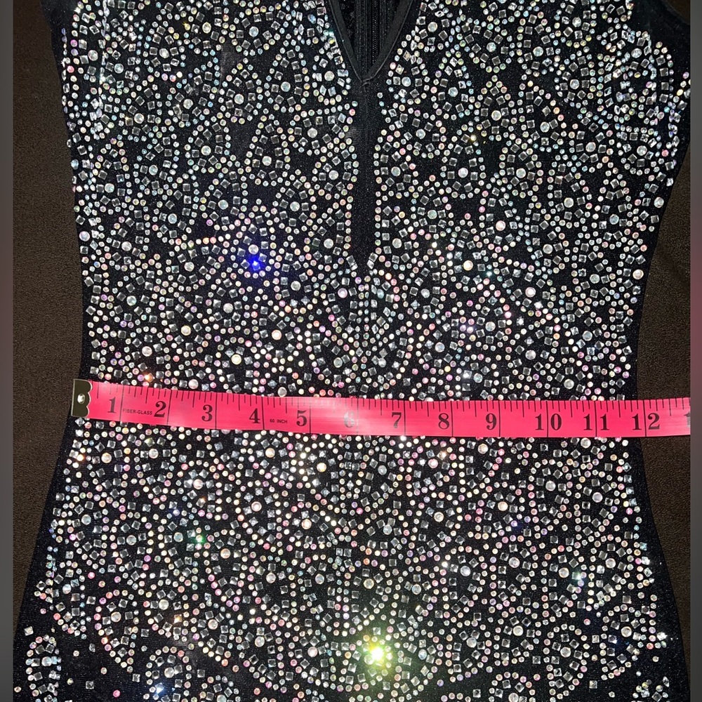 BANJUL SHEER MESH RHINESTONES DRESS - Picture 12 of 14
